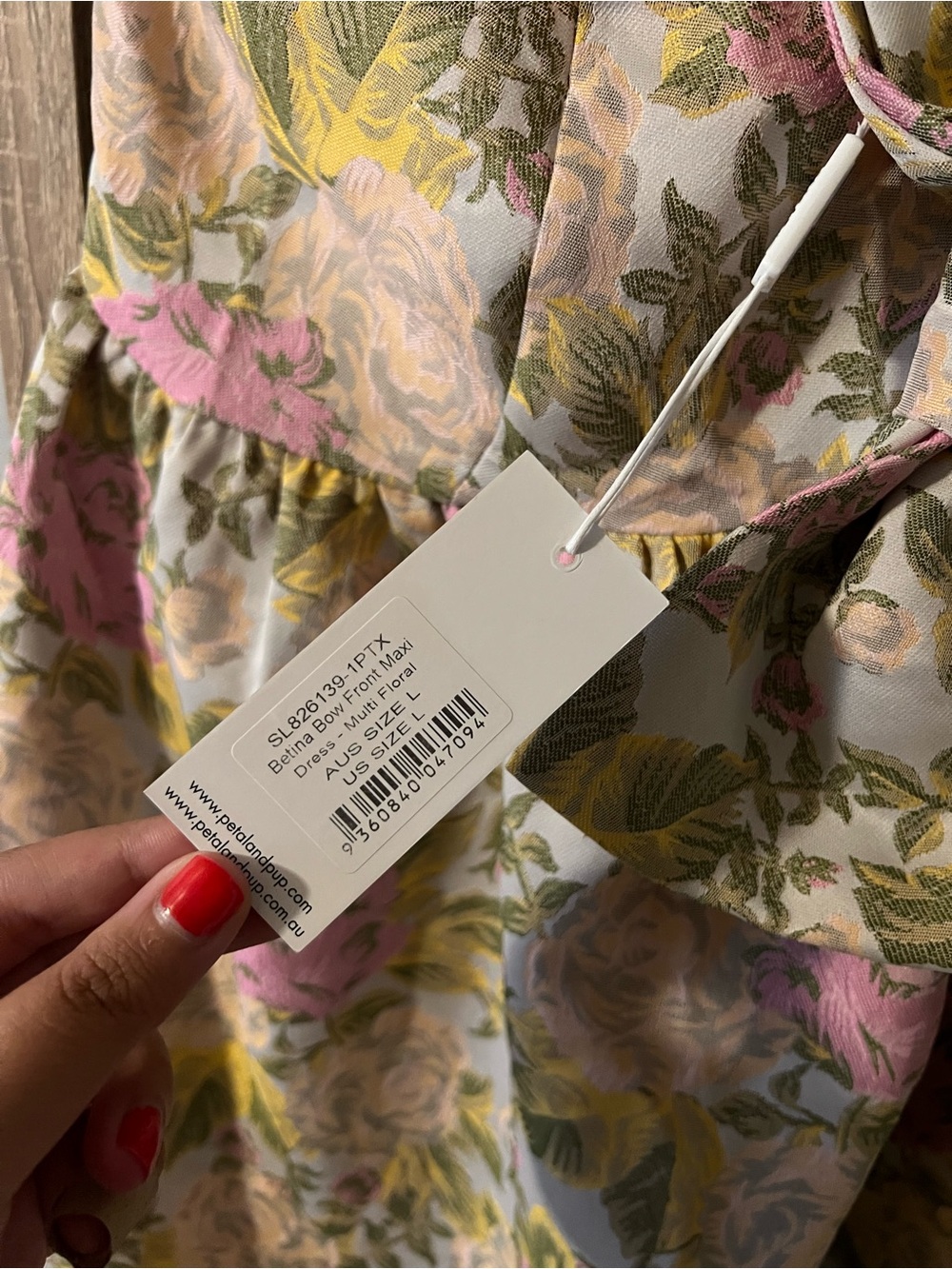 Petal & Pup Bettina Floral Bow Front One-Shoulder Maxi Dress - Picture 5 of 11